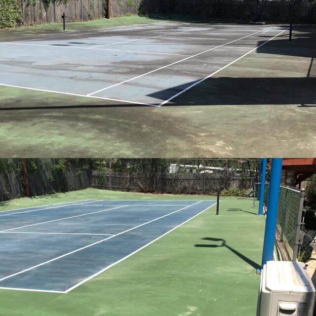 Tennis Court washing
