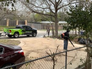 Leaf blowing services, pressure washing driveway, pressure wash sidewalks